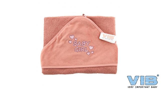 VIB | Badcape Baby Baby Girl Oud Roze 75x75cm