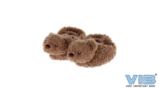 VIB | Schoenen Pluche Berenslofjes Teddy Chocolate 0-3M