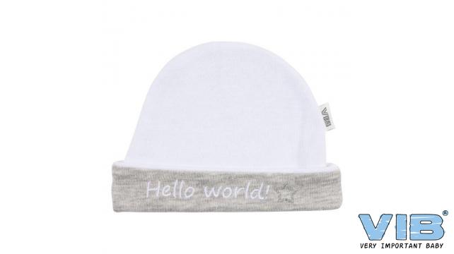 VIB | Muts Hello World! Wit/Grijs 0-3m