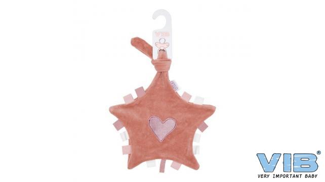 VIB | Fopspeendoekje Hart Ster Oud Roze 