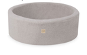 Plush Nest | Ballenbad Grey Lamb Rond 200 Ballen Gold/ Pearl/Transparent 90x30cm