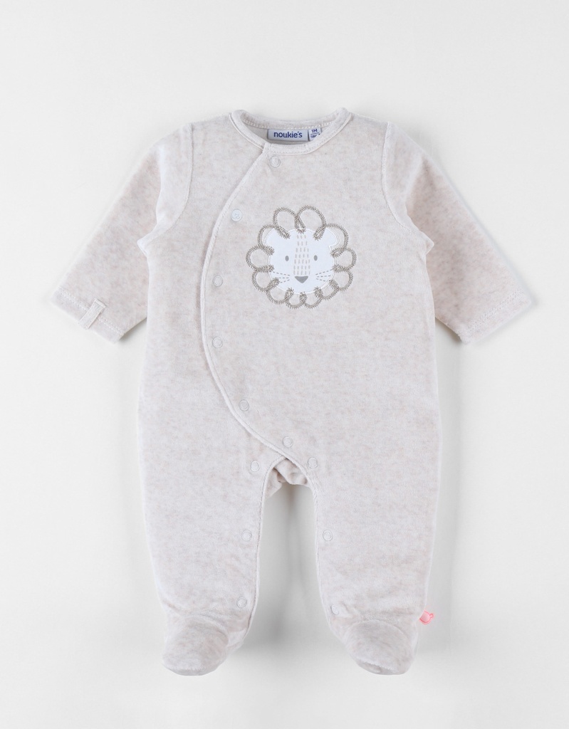 Noukies | Pyjama Lion Corduroy/Fluweel Beige