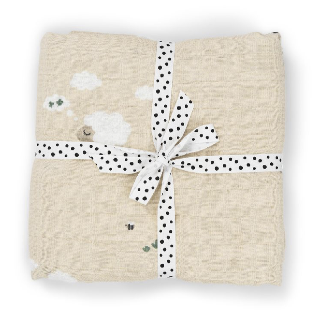 Done by Deer | Tetra doek Tiny Farm Sand 120x120cm