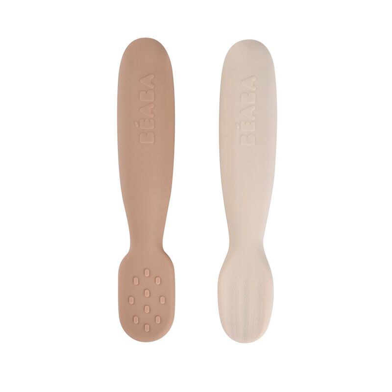 Beaba | Lepel Oefenlepel Clay/Praline Siliconen