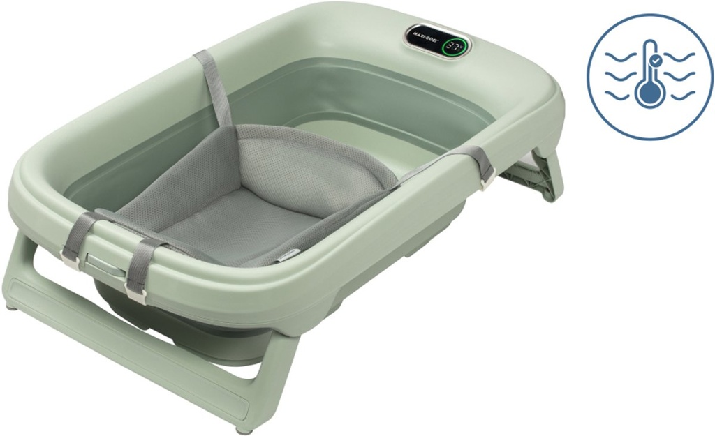 Maxi Cosi | Bad Indigo Plus Opvouwbaar incl. Thermometer/Badverkleiner Sage Green
