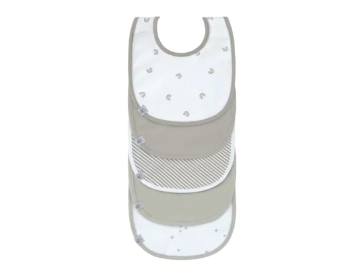 Laessig | Slabbetje Rainbow Light Khaki Value Pack 5-pack