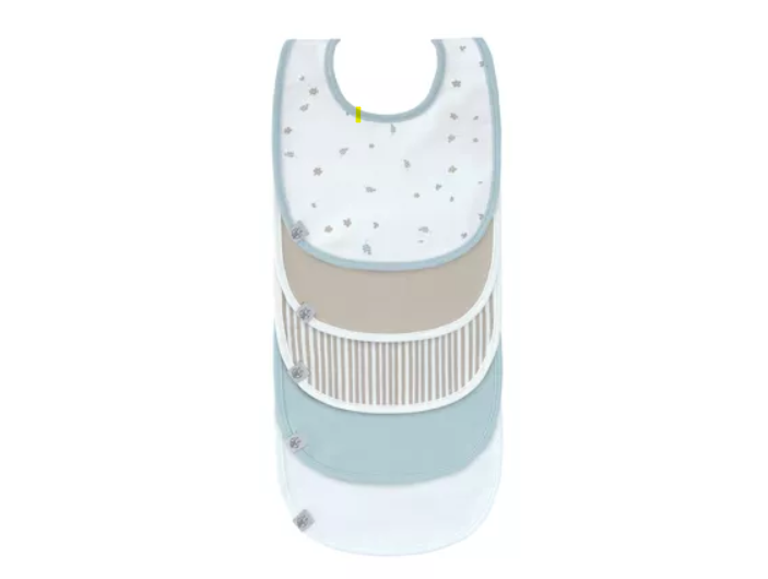 Laessig | Slabbetje Floral Light Blue Value Pack 5-pack