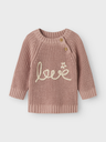 Lil' Atelier | Pull Girls Nbfemlen Emb Ls Knit Misty Rose