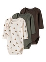 Name it | Body Boys Robot Longsleeve Jet Stream/Tea Leaf 3-pack