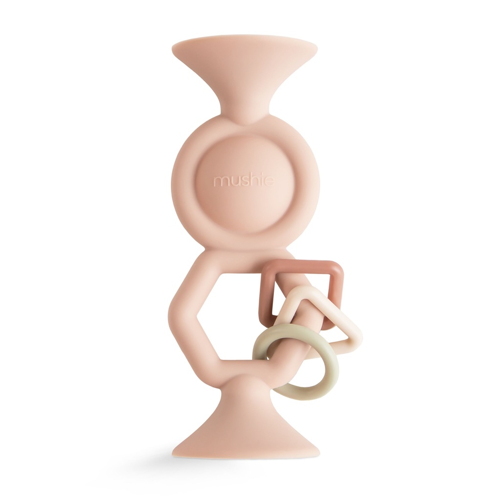 Mushie | Speelgoed vr Eetstoel Hexapop Suction Blush