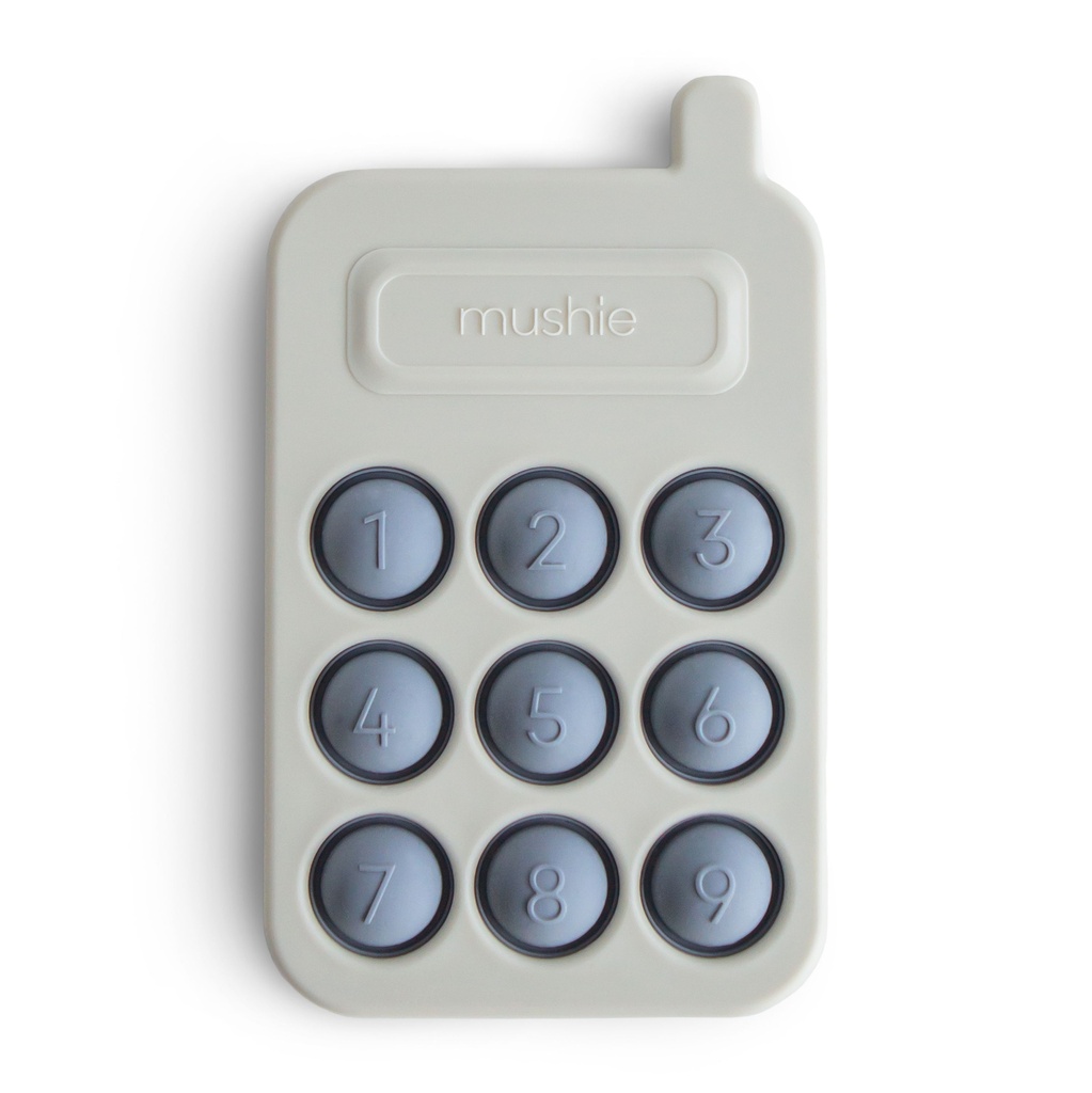 Mushie | Educatief Speelgoed Press Toy Phone  Siliconen/Kunststof Tradewinds Blauw