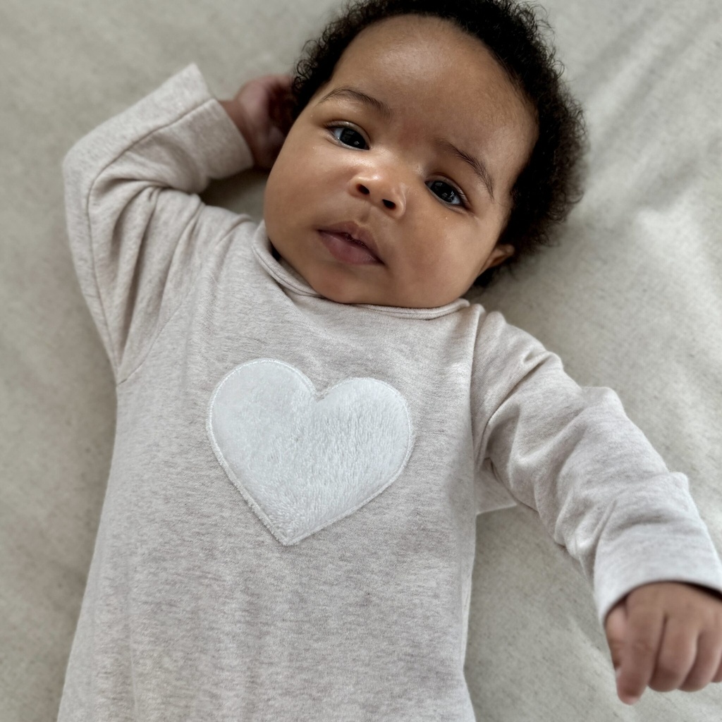 Living Nature | Pyjama Astrid Naturel Hart Teddy Ecru/Wit