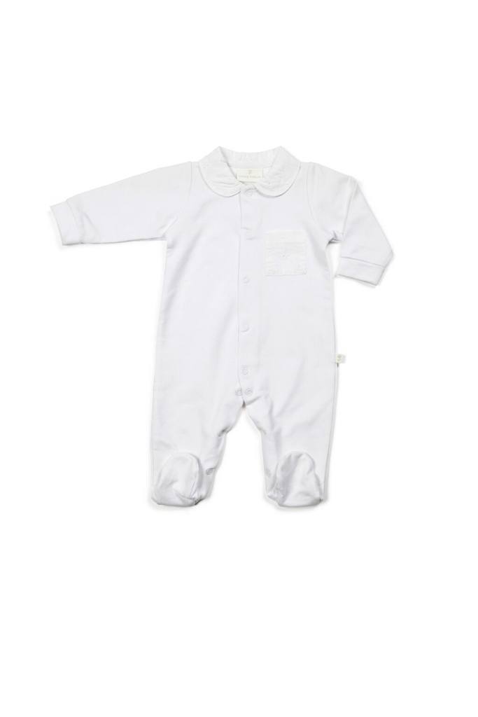 Living Nature | Pyjama Coralie Katoen Broderie Wit