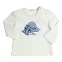 Gymp | T-shirt Girls Longsleeve Aerodoux Off White/Blue