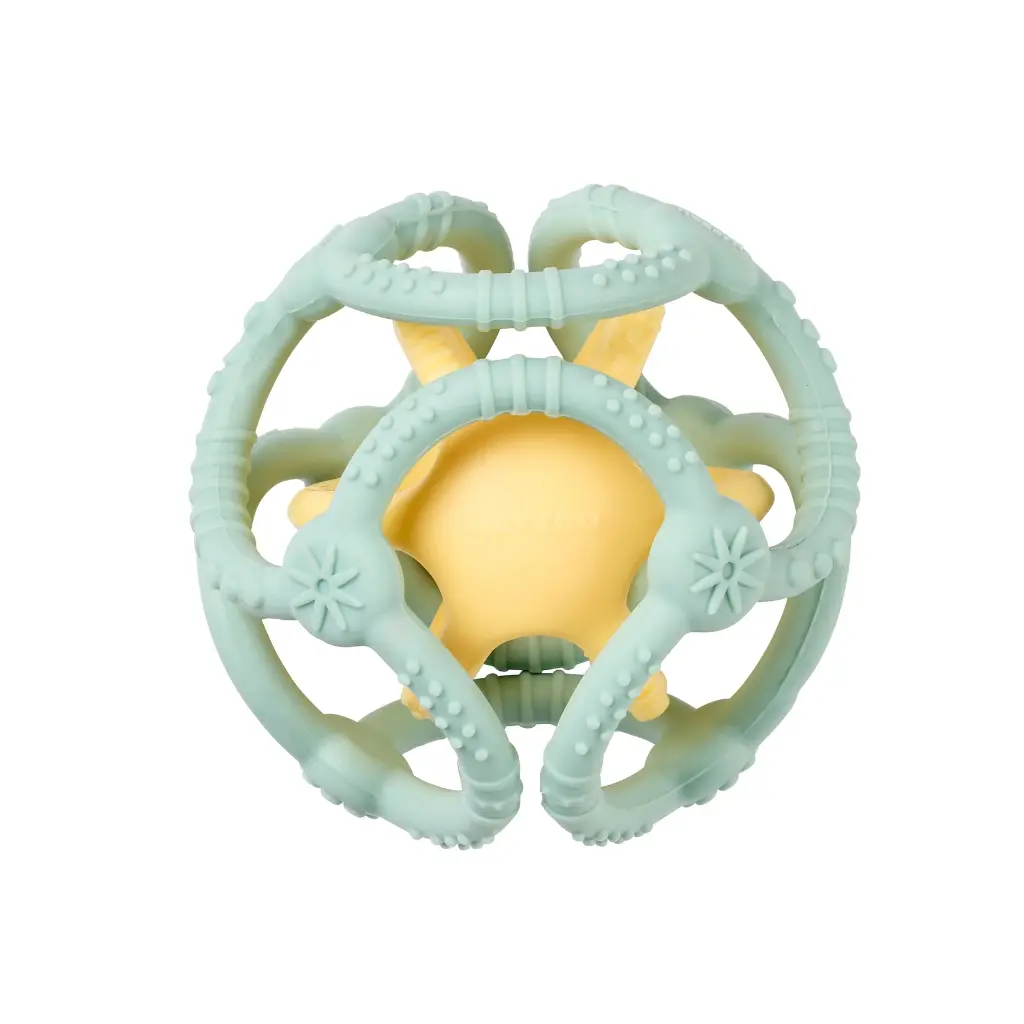 Nattou | Bal Silicon Pastelgroen/Geel 2-pack