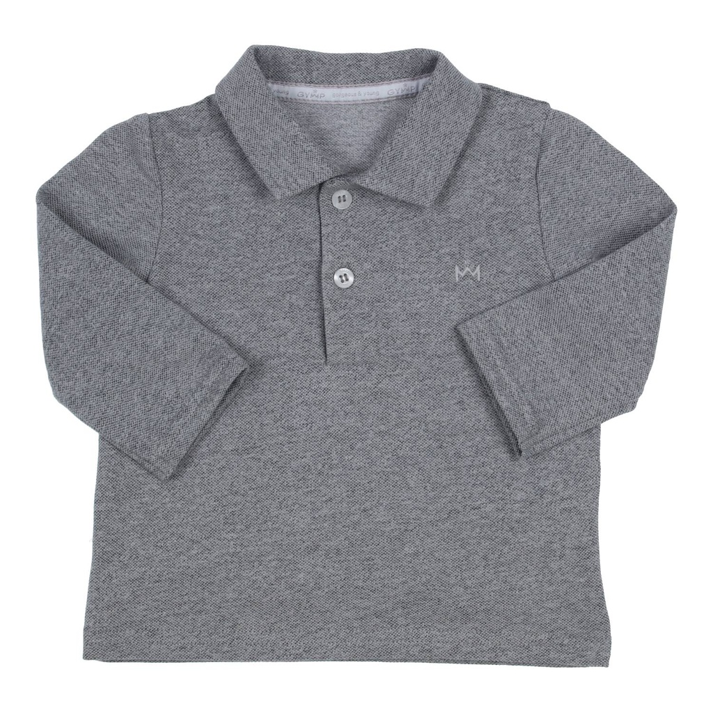 Gymp | T-shirt Boys Polo Piccolo Grey Melange