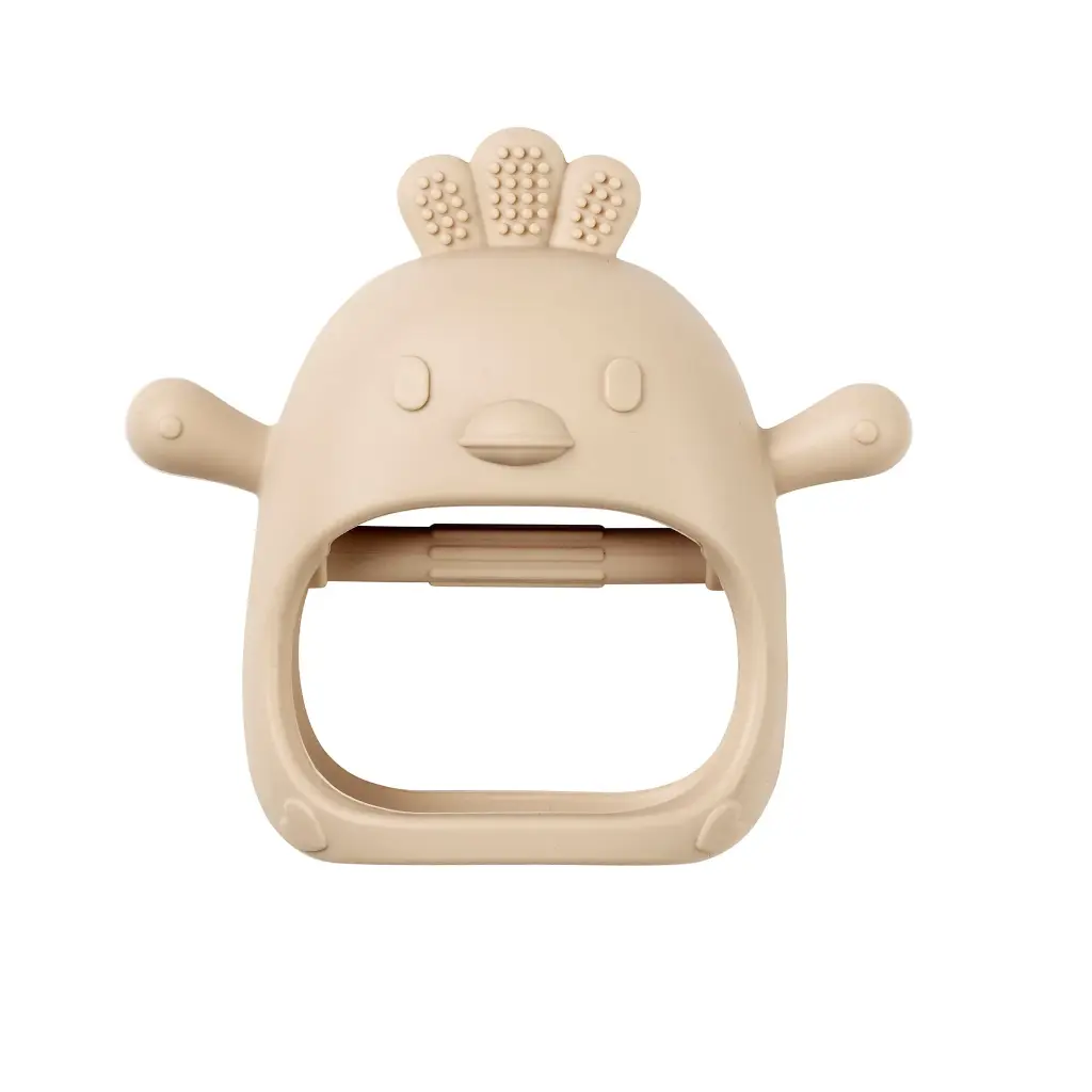 Nattou | Bijtring Silicone Bijthandschoen Klei 11,5cm