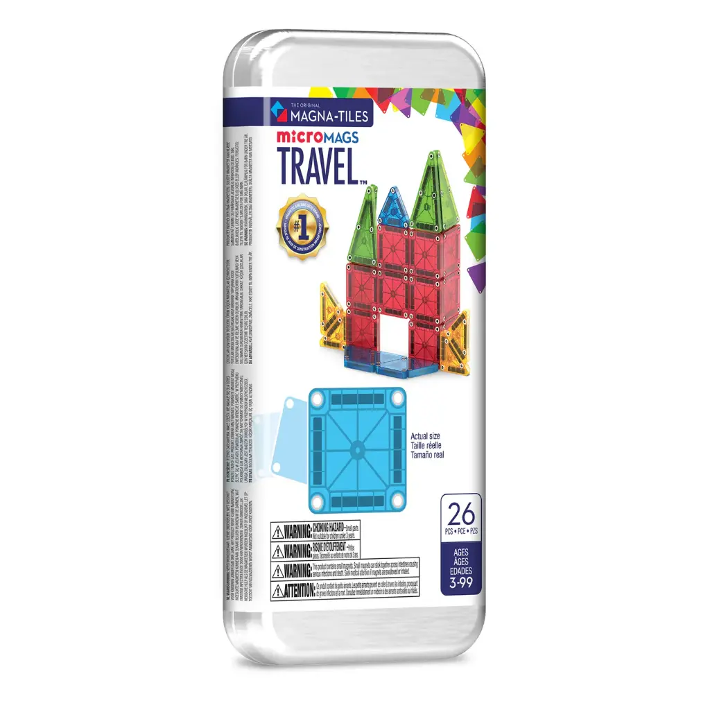 Magna-Tiles | Micro Mags Travel Set 26 Piece 