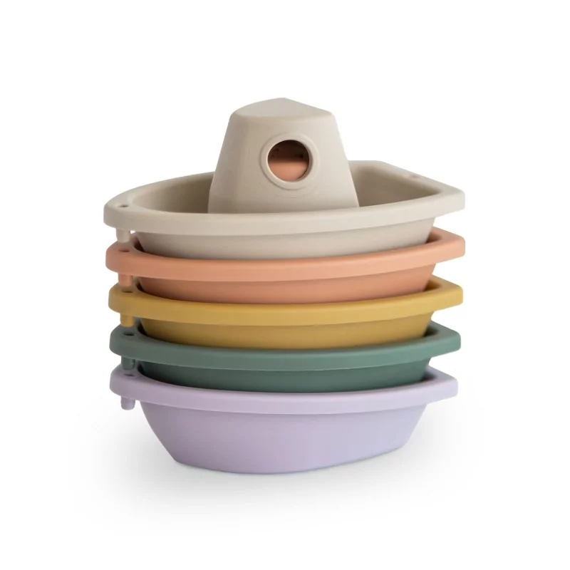 Mushie | Badspeelgoed Bath Boats Rustic 5-pack