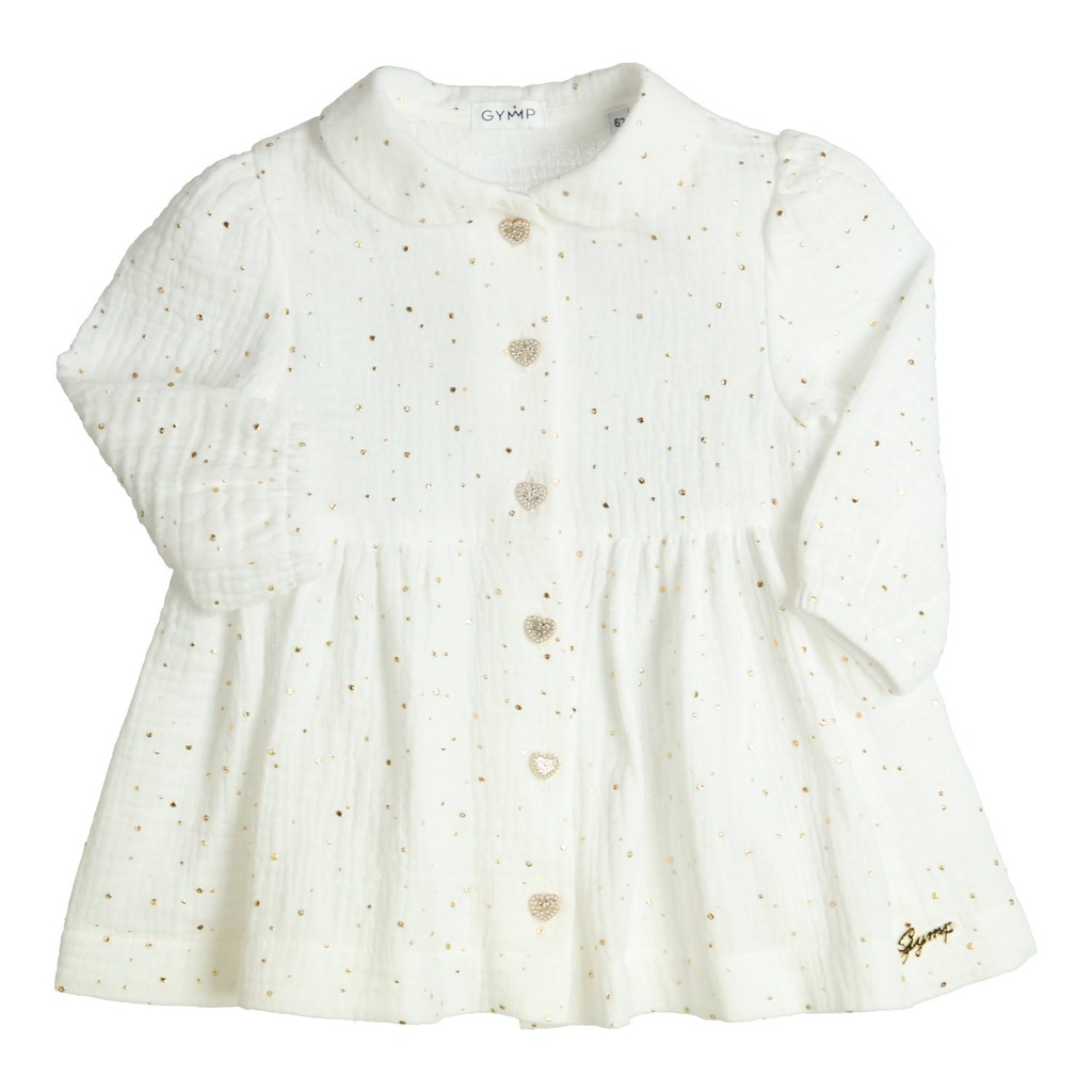 Gymp | Jurk Girls Dress Malou Off White/Gold