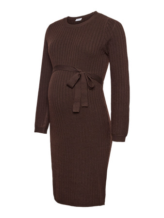 Mamalicious | Jurk Mlrita Knit Dress Sea Brown Melange