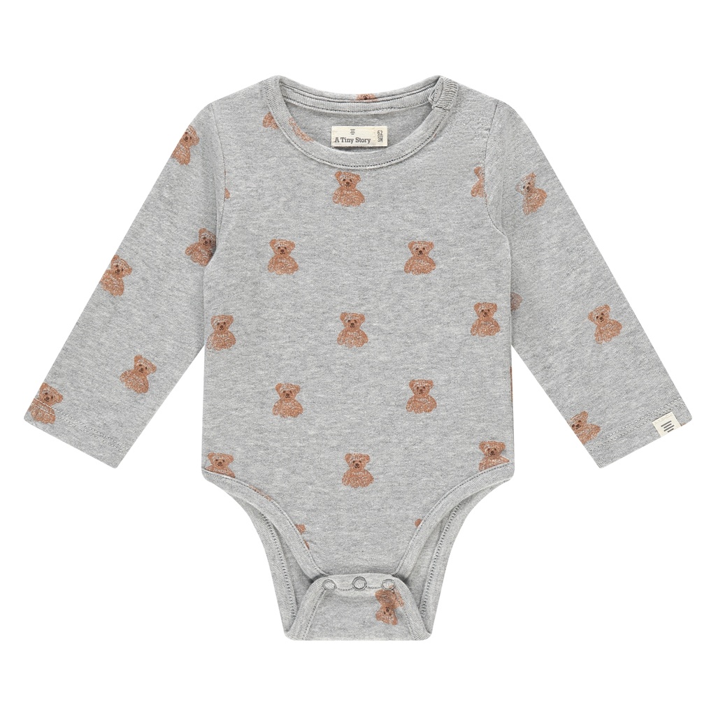 A Tiny Story | Body Baby T-shirt Longsleeve Light Grey Melange