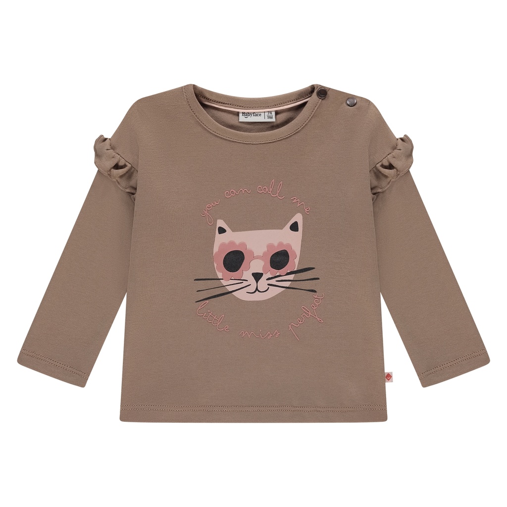 Babyface | T-shirt Girls Baby T-shirt Longsleeve Sepia