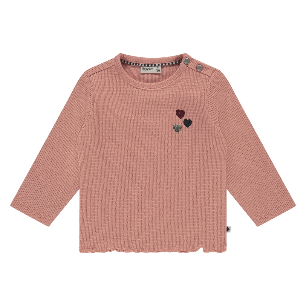 Babyface | T-shirt Girls Baby T-shirt Longsleeve Salmon