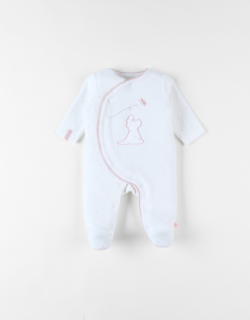 Noukies | Pyjama Popsie Gigi & Louli Fluweel Popsie Ecru 