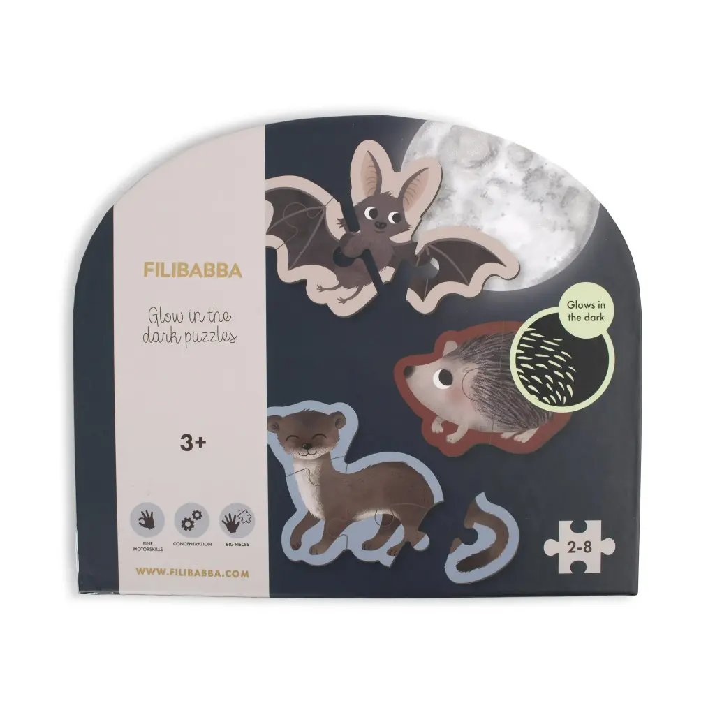 Filibabba | Puzzel Bosvrienden Glow In The Dark 