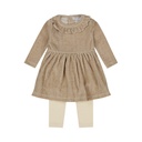 Dirkje | Outfit Girls Pretty Fall Babysuit Beige Grey 2-delig 