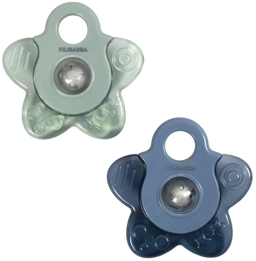 Filibabba | Bijtring Koelbijtring Ster Blauw 2-pack
