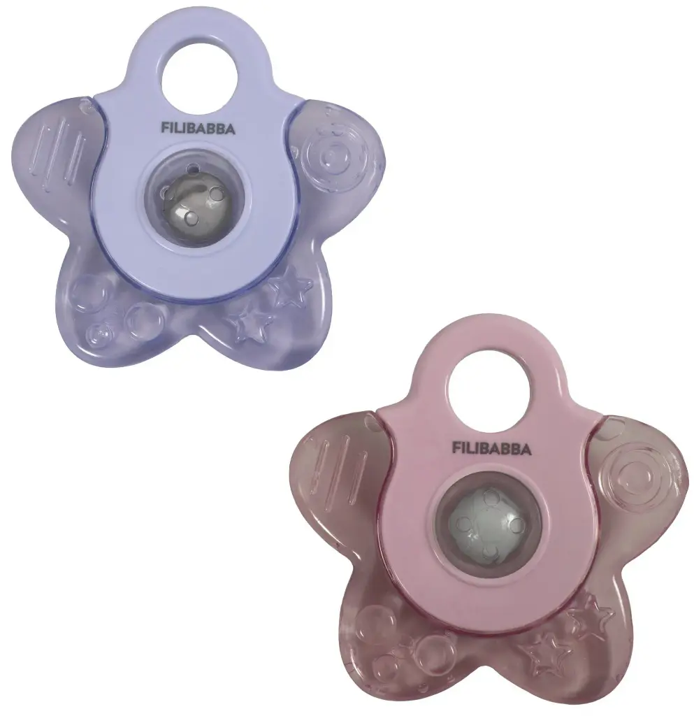 Filibabba | Bijtring Koelbijtring Stervorm Roze 2-pack