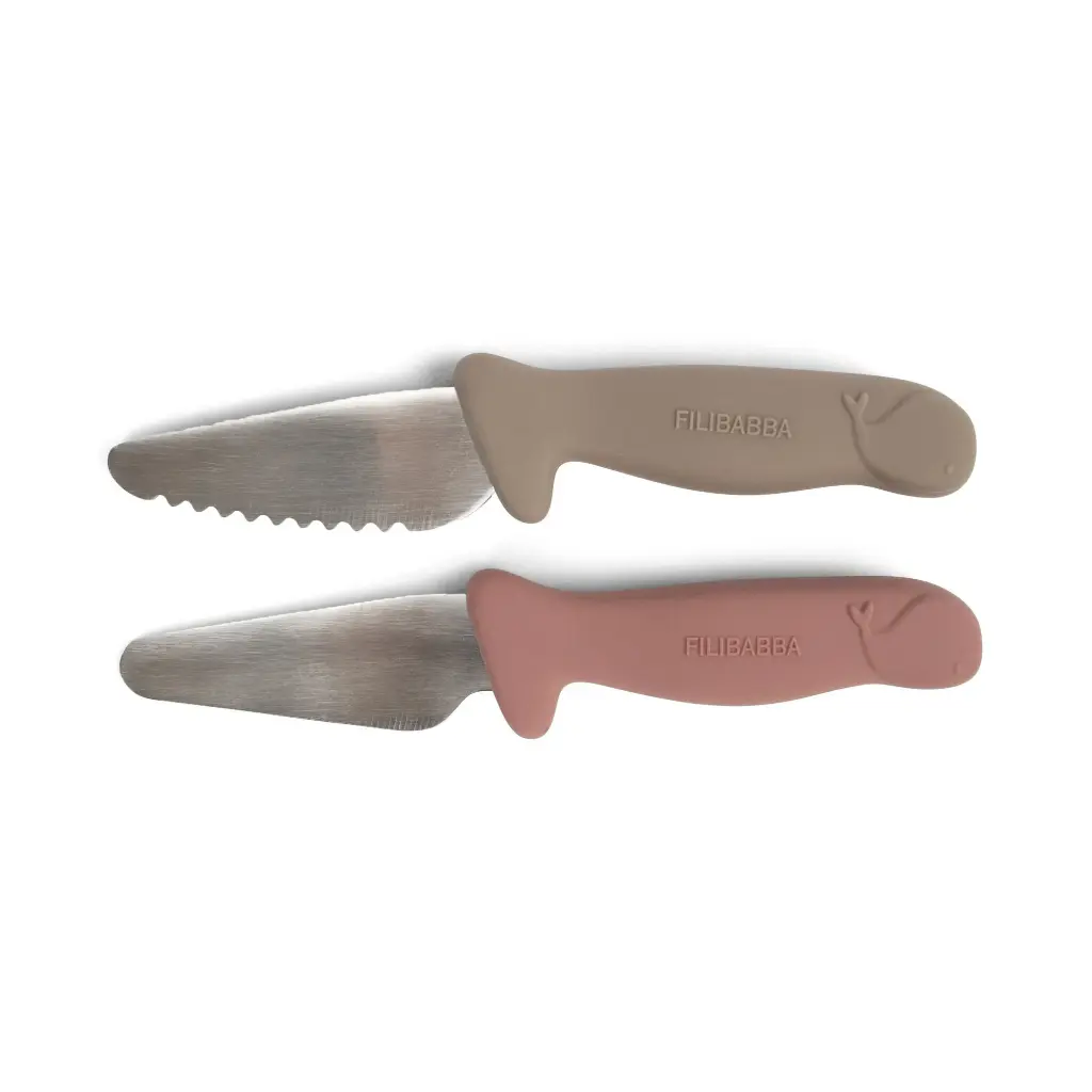 Filibabba | Mes Leermessen Taupe/Roze 2-pack