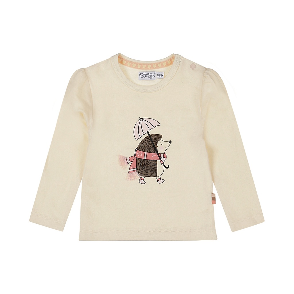 Dirkje | T-shirt Girls Berry T-shirt Longsleeve Off White