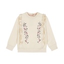 Dirkje | Pull Girls Little Flower Sweater Off White