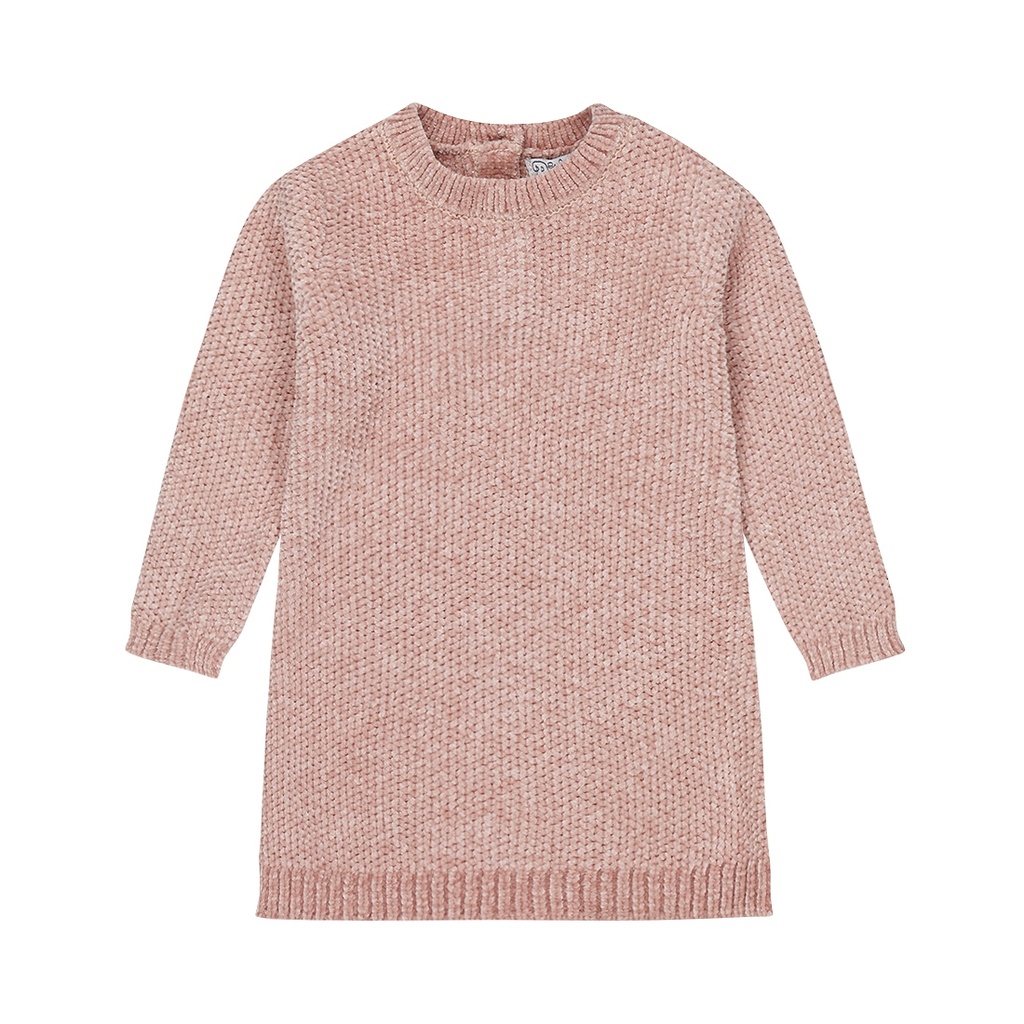 Dirkje | Jurk Girls Little Flower Dress Longsleeve Light Mauve