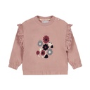 Dirkje | Pull Girls Little Flower Sweater Loose Fit Light Mauve