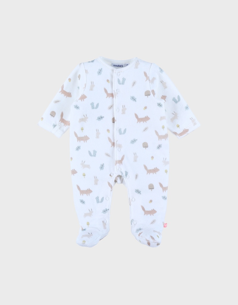 Noukies | Pyjama Fancy Fox Fluweel All Over Vos