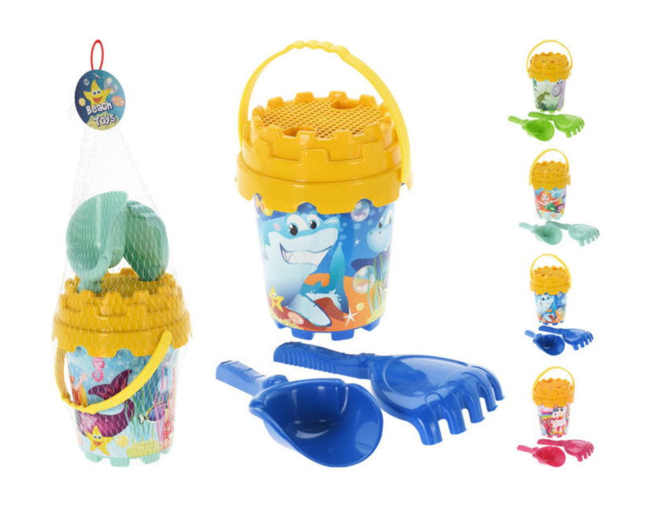 Strandspeelgoedset Emmer, Zeef, Schepje, Harkje
