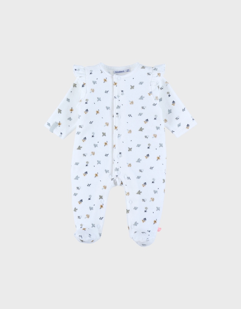 Noukies | Pyjama Lovely Bird Fluweel All Over Vogels