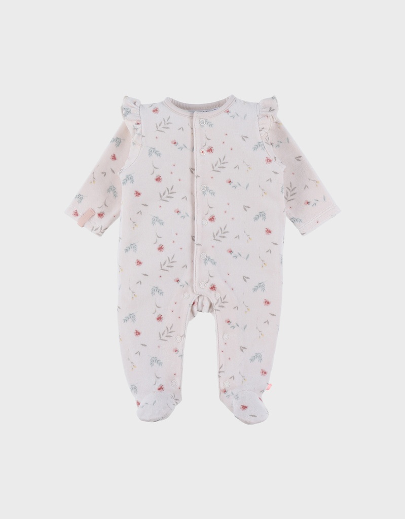 Noukies | Pyjama Romantic Flowers Fluweel All Over Bloemen