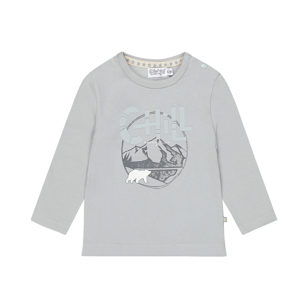 Dirkje | T-shirt Boys Frosty Friends T-shirt Longsleeve Faded Blue