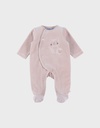 Noukies | Pyjama Nappy Cat Fluweel Roze
