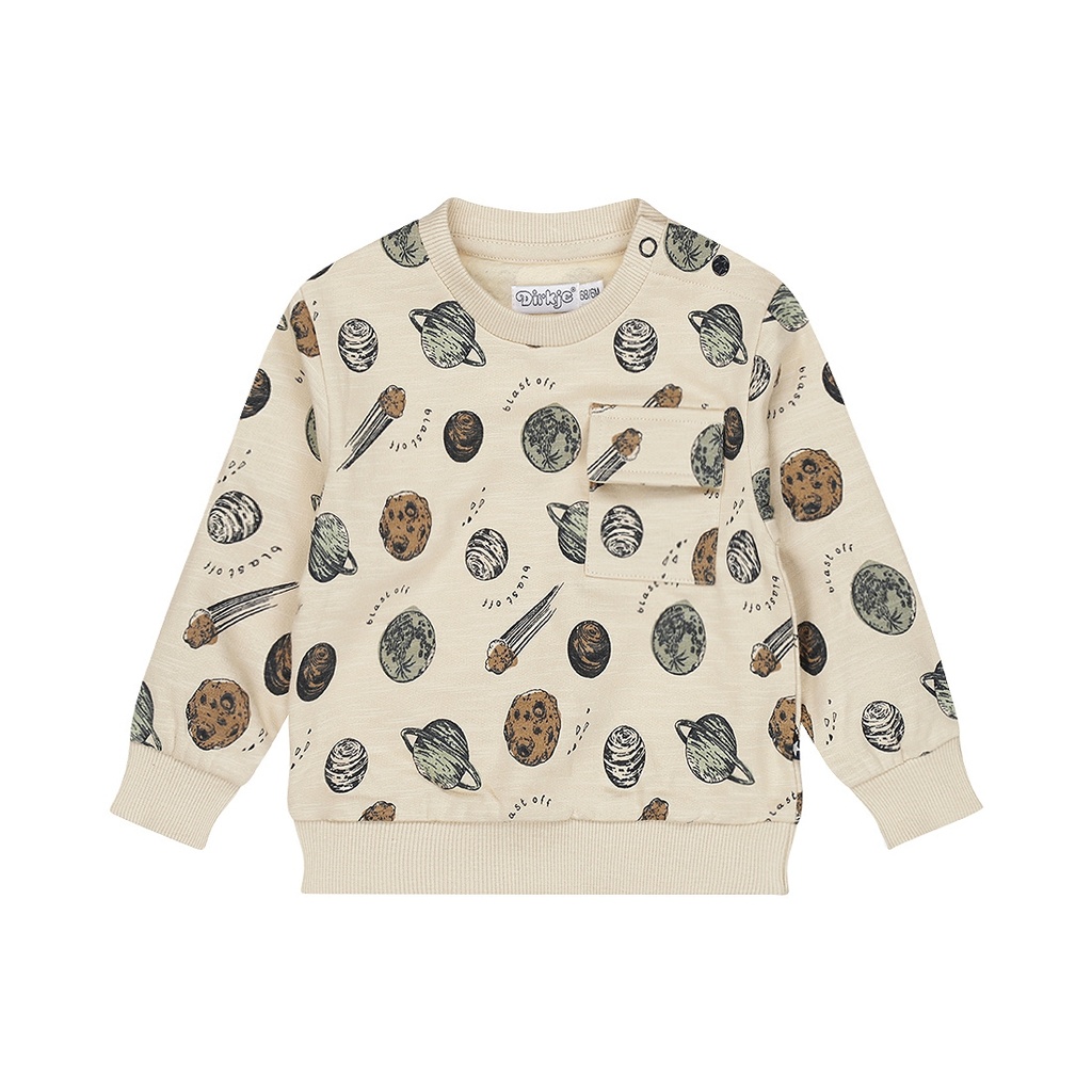 Dirkje | Pull Boys Space Sweater Loose Fit Pebble