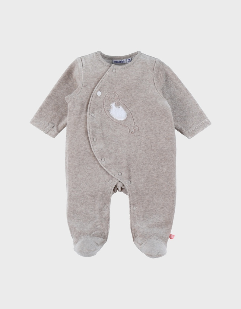 Noukies | Pyjama Newborn Fluweel Beige