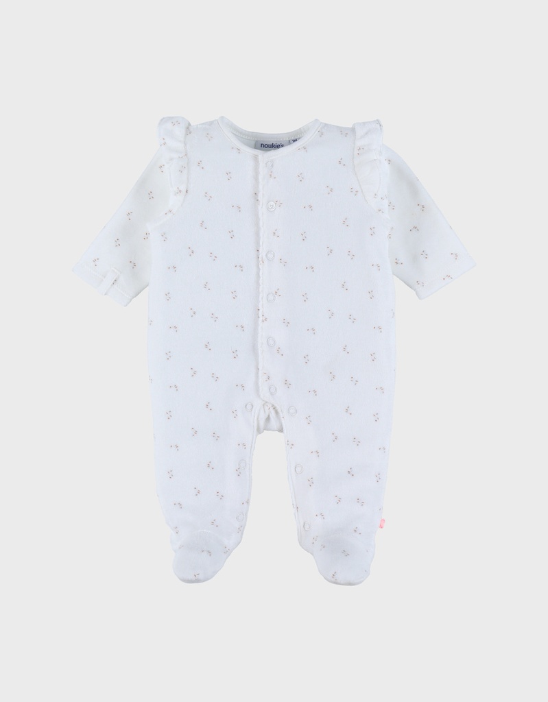 Noukies | Pyjama Newborn Fluweel Wit