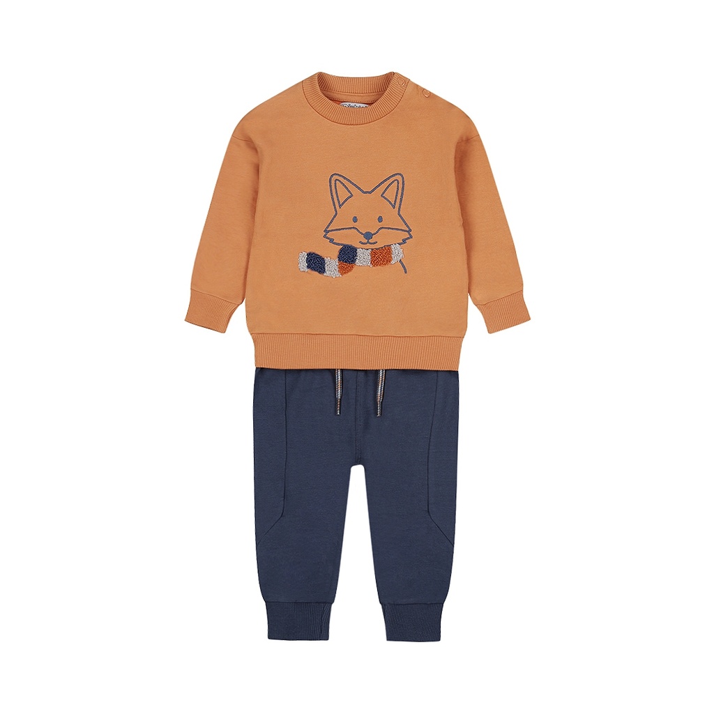 Dirkje | Outfit Boys Woodland Babysuit Faded Cognac 2-delig