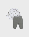 Noukies | Outfit Sweet Zebra Pull/Broek All Over Zebra/Kaki 