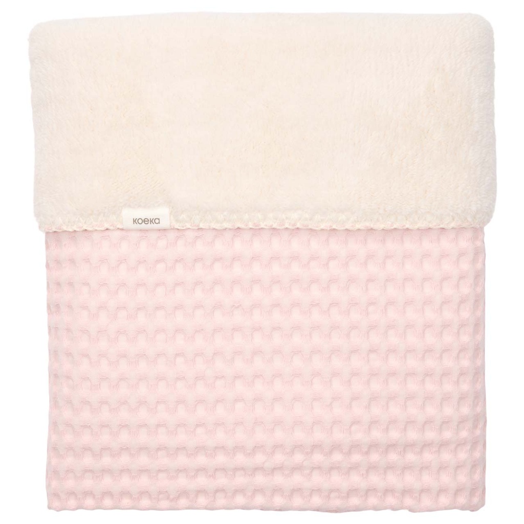 Koeka | Deken Wieg Oslo Wafel/Teddy Cotton Candy 75x100cm
